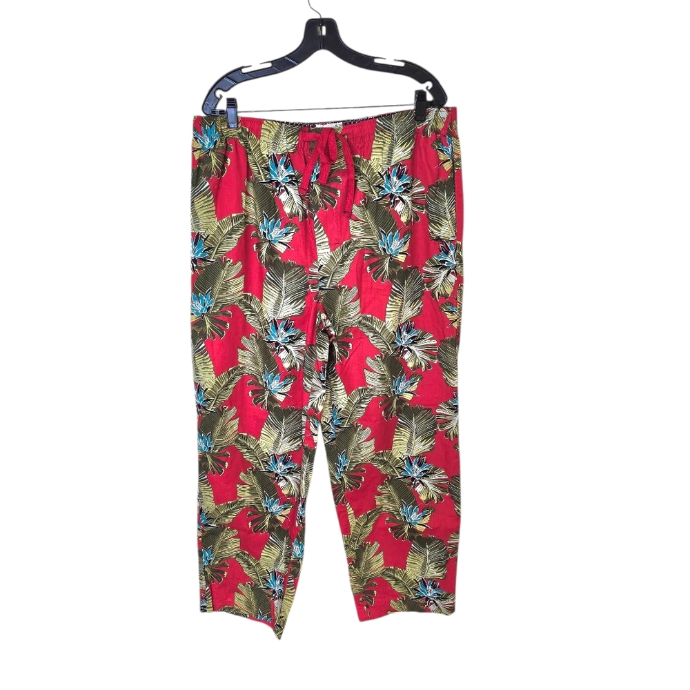 Tommy Bahama Men's Tropical Beach Pajama Lounge Pants Vibrant Red XL